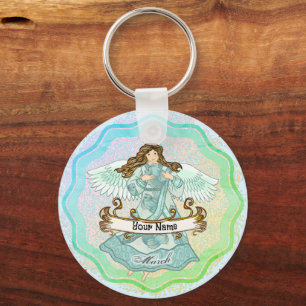 March Birthday Angel  Keychain
