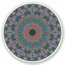 March Birthstone Bloodstone Mandala Sticker