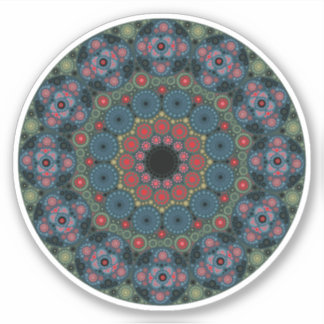 March Birthstone Bloodstone Mandala Sticker
