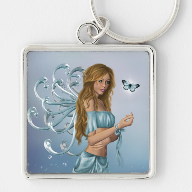 March Birthstone Fairy Keychain (Front)