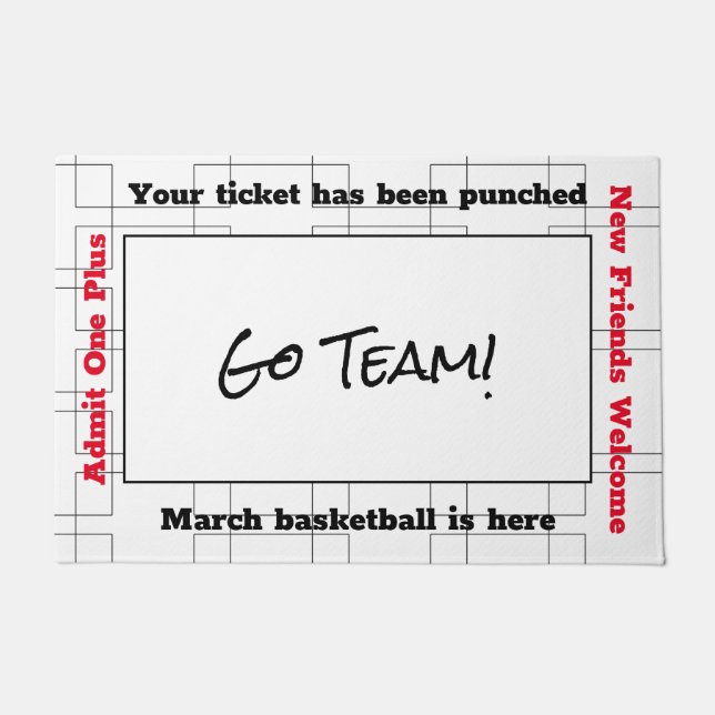 March Bracket Basketball Party Doormat (Front)