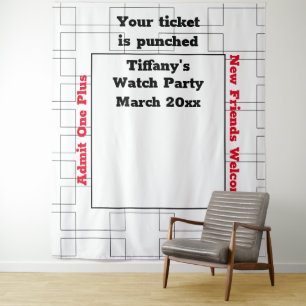 March Bracket Basketball Watch Party Backdrop Tapestry