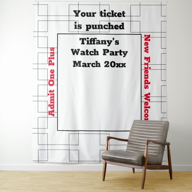 March Bracket Basketball Watch Party Backdrop Tapestry (In Situ)