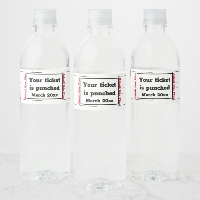 March Bracket Basketball Watch Party Template Water Bottle Label (Bottles)