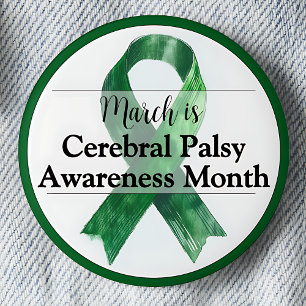 March Cerebral Palsy Awareness Month 2 Inch Round Button