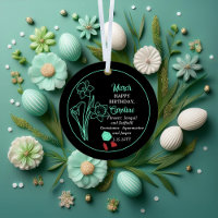 March Daffodil | Aquamarine Birthday Keepsake