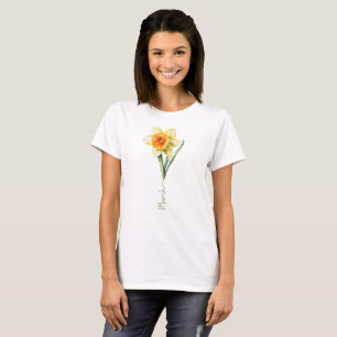 March Daffodil Birth Month Flower T-Shirt
