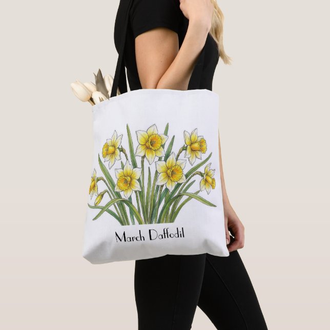 March Daffodil Flowers  Tote Bag (Close Up)