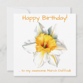March Daffodil Holiday Card