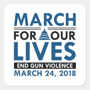 March For Our Lives Square Sticker