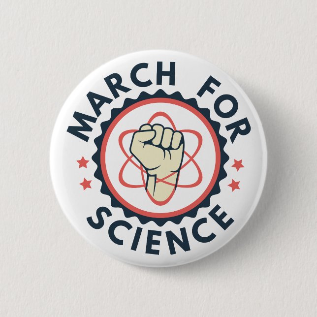 March For Science 2 Inch Round Button (Front)