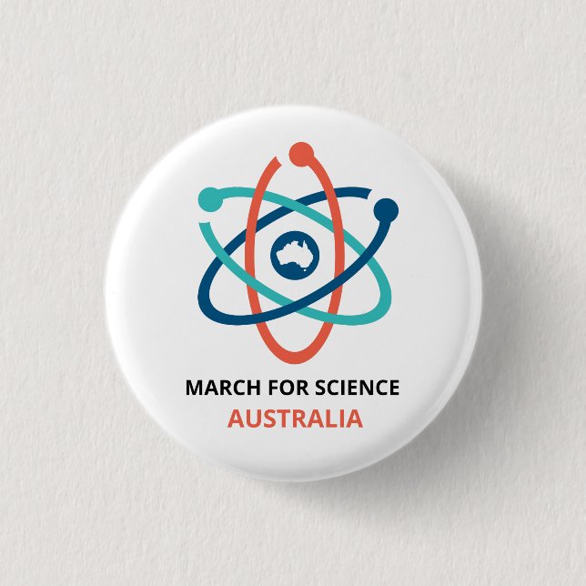 March for Science - Australia - 1 Inch Round Button (Front)