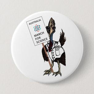 March for Science Australia - Cassowary - 3 Inch Round Button