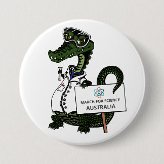 March for Science Australia - Crocodile - 3 Inch Round Button