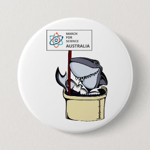 March for Science Australia - Shark - 3 Inch Round Button