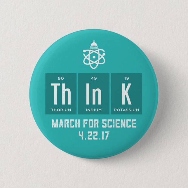 March For Science Chemical Elements Button (Front)