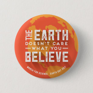 March For Science Earth Day Global Warming Button
