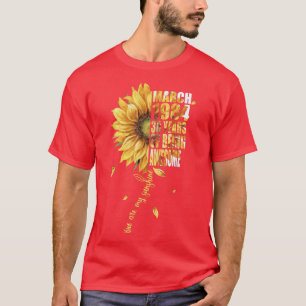 March Girl 1984 Sunflower 38th Birthday 38 Years O T-Shirt