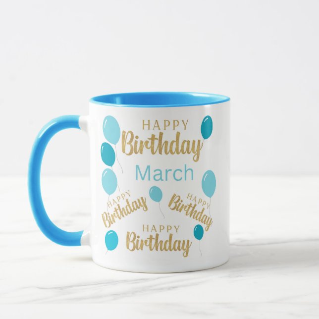March happy birthday Mug (Left)