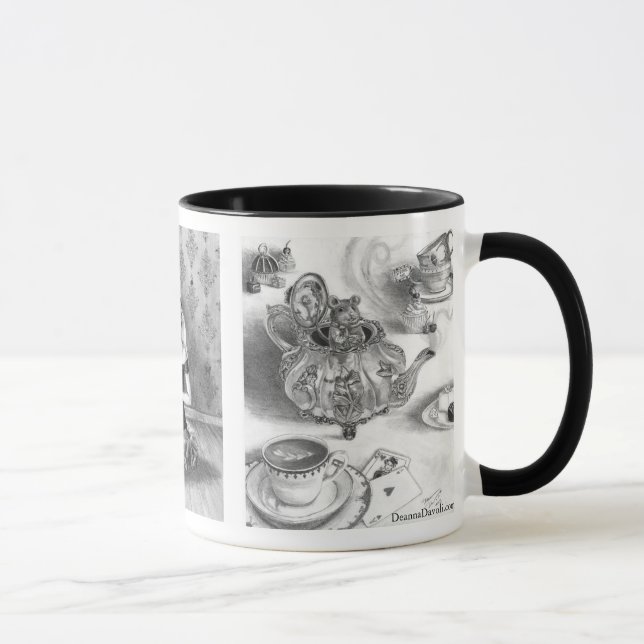 March Hare Dormouse Alice in Wonderland Mug (Right)