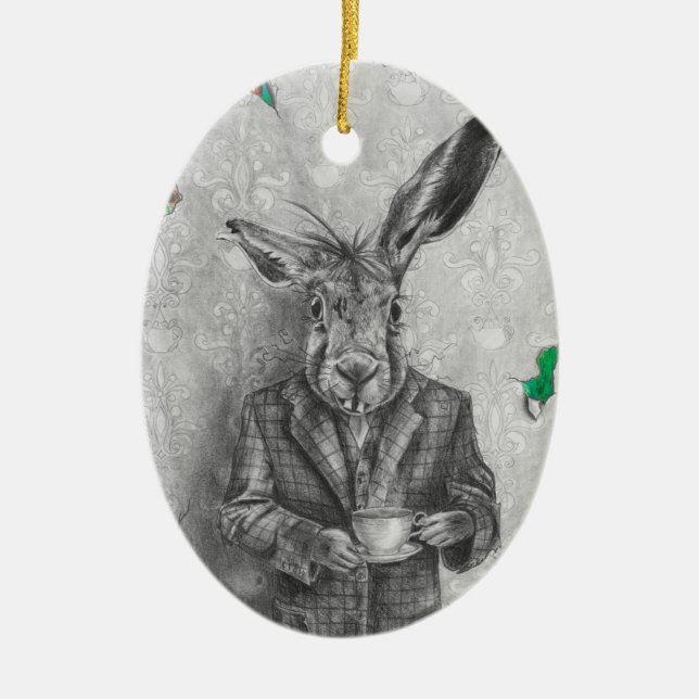 March Hare Ornament Alice in Wonderland Ornament (Front)