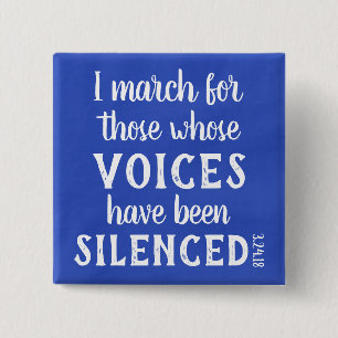 March: I march...pin 2 Inch Square Button