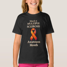 March is Multiple Sclerosis Awareness Month Ribbon