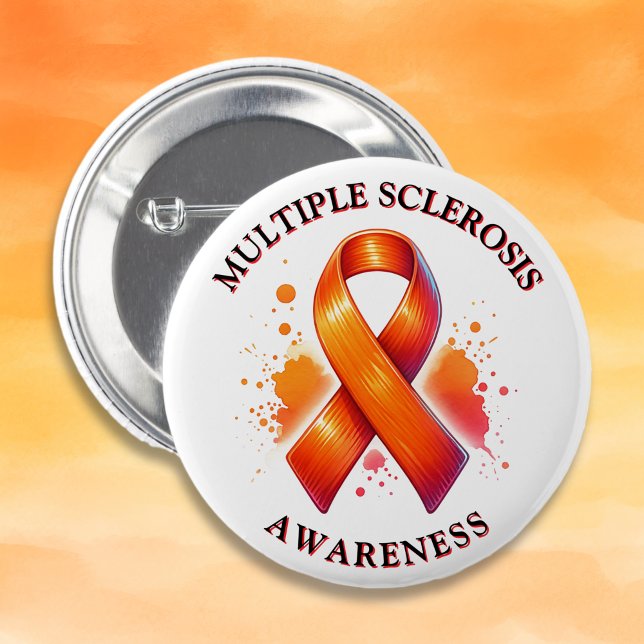 March is Multiple Sclerosis MS Awareness Month 2 Inch Round Button (Creator Uploaded)