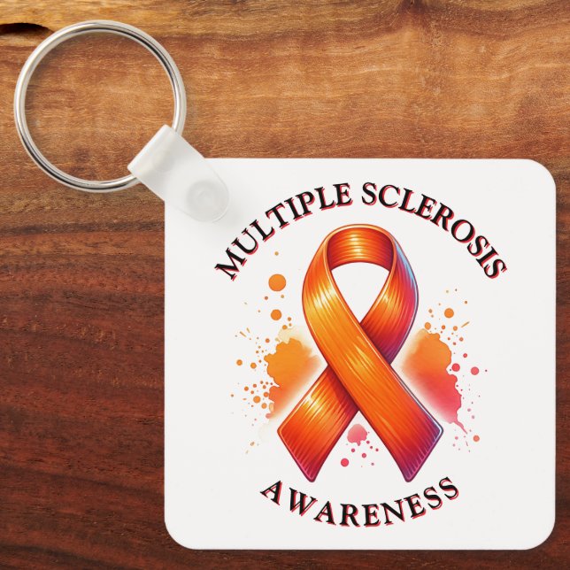 March is Multiple Sclerosis MS Awareness Month Keychain (Front)