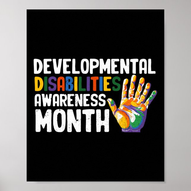 March Is National Developmental Disabilities Aware Poster (Front)