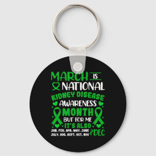 March Is National Kidney Disease Awareness Month M Keychain