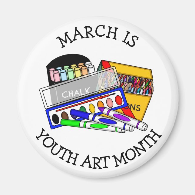 March is Youth Art Month   Magnet (Front)