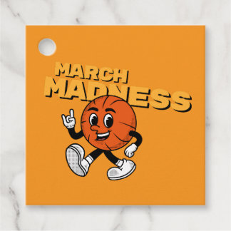 March madness basketball kids party favour tags