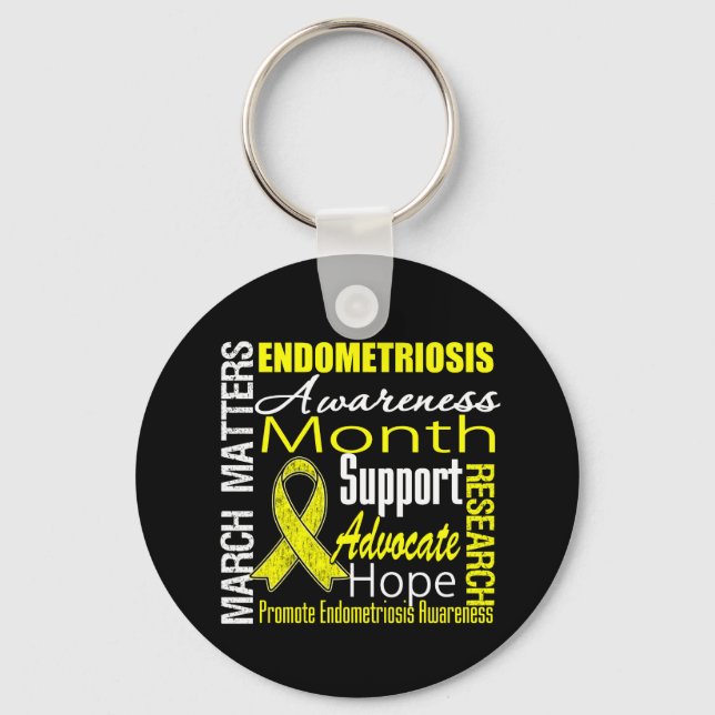 March Matters Endometriosis Awareness Month Keychain (Front)