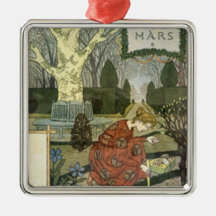 March Metal Ornament