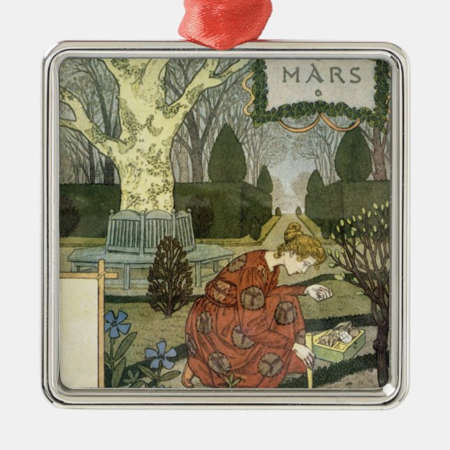 March Metal Ornament (Front)