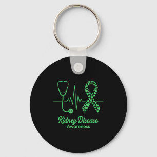 March national kidney disease awareness green keychain