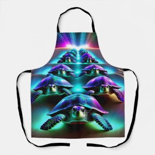 March Of The Neon Turtles Apron