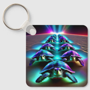 March Of The Neon Turtlles Keychain