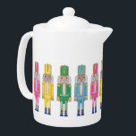 March of the Nutcracker Soldiers Christmas Teapot<br><div class="desc">A sweet teapot for the whimsical Nutcracker fan in your life</div>