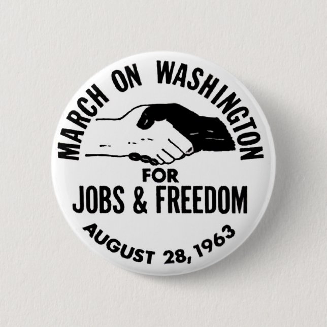 March on Washington 1963 2 Inch Round Button (Front)