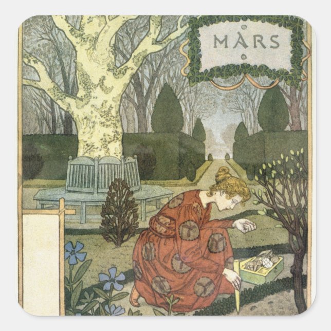 March Square Sticker (Front)