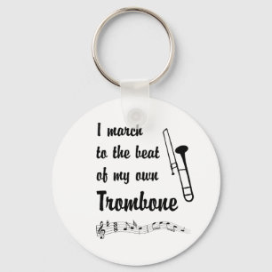 March to the Beat: Trombone Keychain