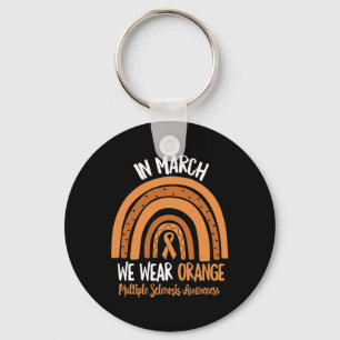 March We Wear Orange Multiple Sclerosis Awareness Keychain