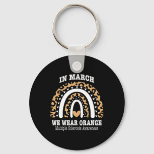 March We Wear Orange Ribbon Ms Warrior Multiple Sc Keychain