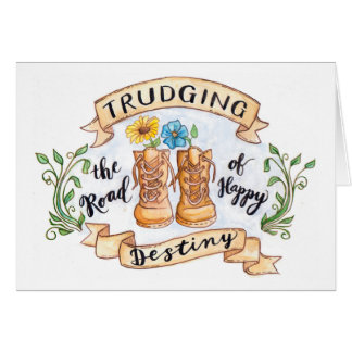 Marchant lourdement la route du destin heureux