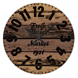 Marché aux fleurs fraîches Antique Grande horloge