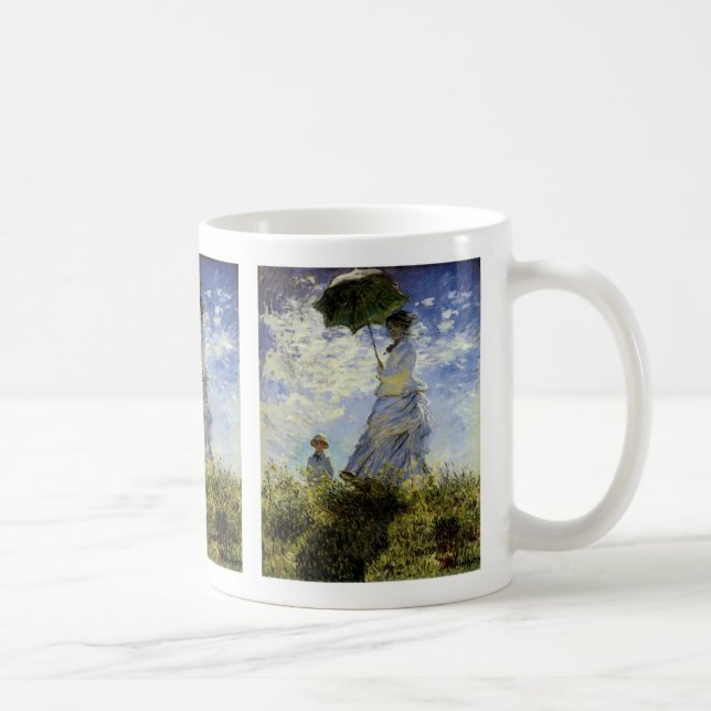 Marche, dame avec une tasse de café Parasol (Droite)