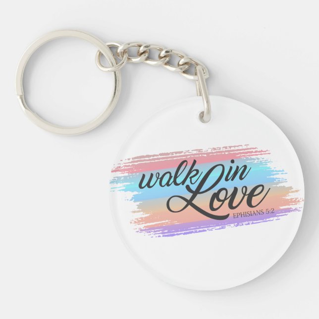 Marche dans l'amour Citation de la Bible Valentine (Devant)