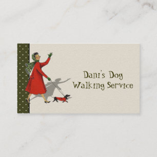 Marche de chien et carte de visite de services